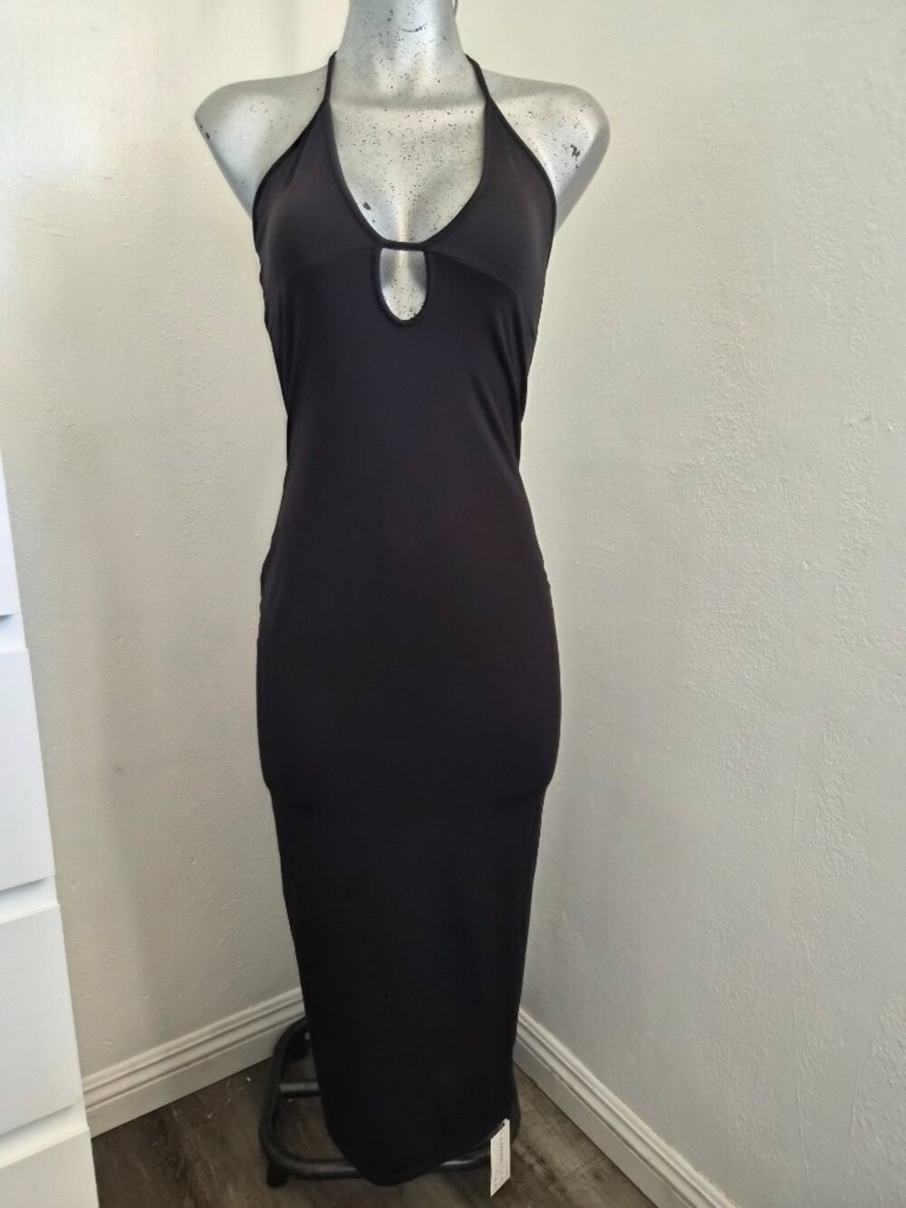 Black Halter Neck Maxi Dress